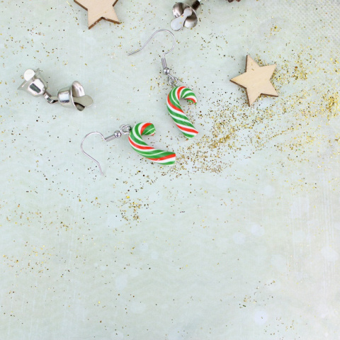 Kolczyki cukrowa laska