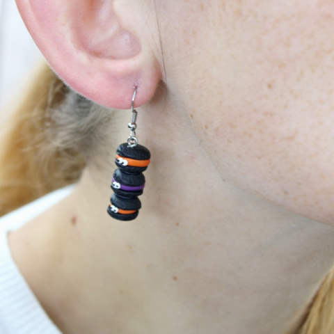 Kolczyki makaroniki Halloween Kolczyki makaroniki Halloween