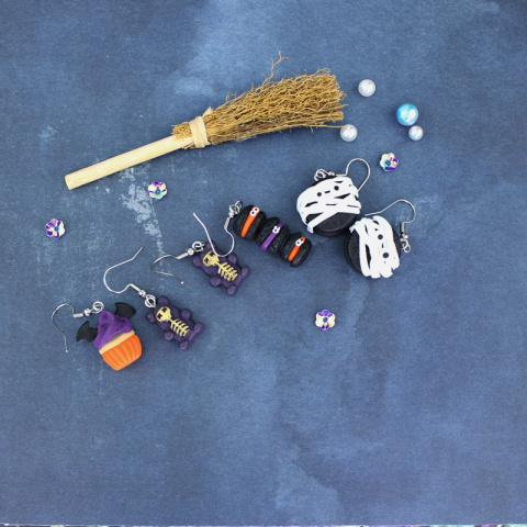 Kolczyki makaroniki Halloween Kolczyki makaroniki Halloween