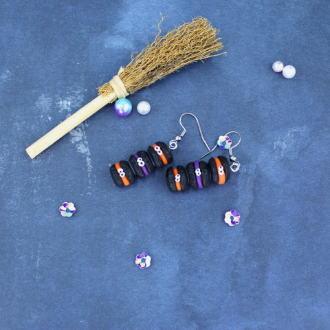 Kolczyki makaroniki Halloween Kolczyki makaroniki Halloween