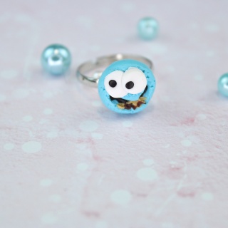 Pierścionek cookie monster