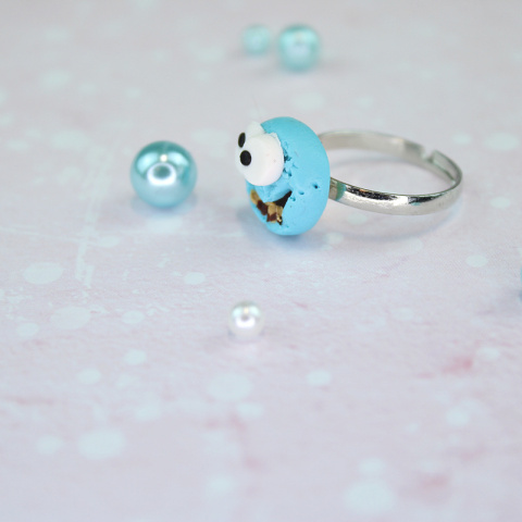 Pierścionek cookie monster