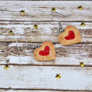 Kolczyki ciastka serca