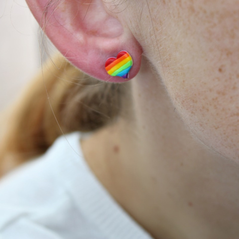 Sztyfty tęczowe serce