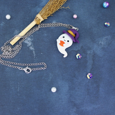 Naszyjnik Duszek Halloween