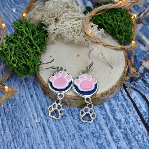 Kolczyki białe łapki