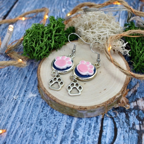 Kolczyki białe łapki