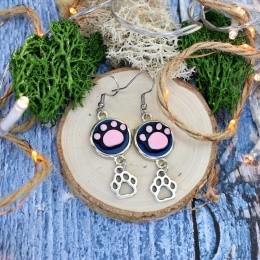 Kolczyki czarne łapki