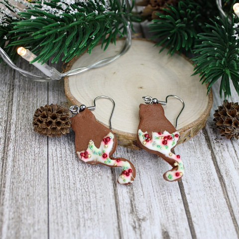 Kolczyki koty pierniki