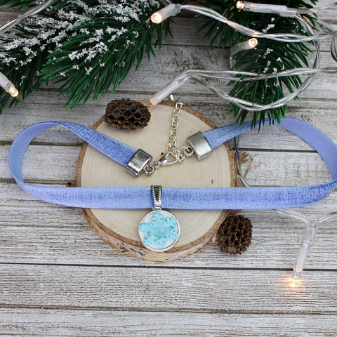 Naszyjnik choker śnieżynka Naszyjnik choker śnieżynka