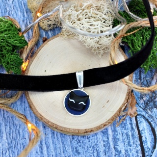 Naszyjnik choker kot