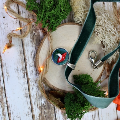 Naszyjnik choker grzyb