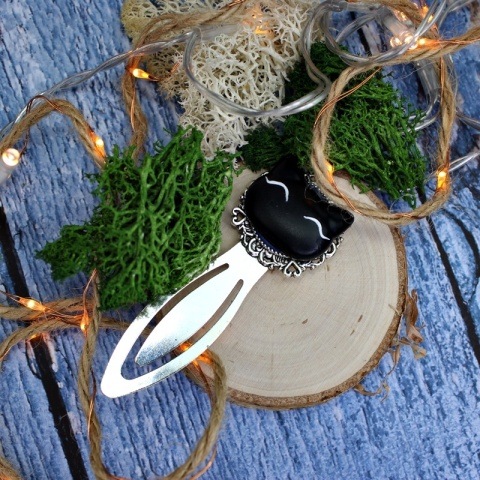 Zakładka czarny kot